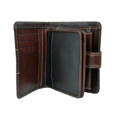 Unisex kožená peňaženka vyrobená z prírodnej kože. Kvalitné spracovanie a talianska koža. Ideálna veľkosť do vrecka a značková kvalita pre náročných (5)