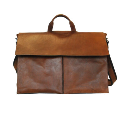 Exkluzívna kožená aktovka č.8369 v hnedej farbe