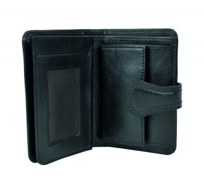 Moderná kožená peňaženka č.8462 v čiernej farbe (3)