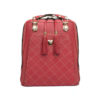 Kožený ruksak z pravej hovädzej kože č.8668 v tmavo červenej farbe
