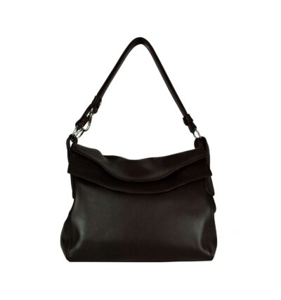 Kabelka z prírodnej hovädzej usne v čiernej farbe. Kabelka je určená na bežné denné nosenie. Je vyrobená z kvalitnej talianskej prírodnej hovädzej usne (2)