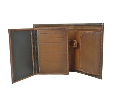 Luxusná kožená peňaženka č.8560 v hnedej farbe (4)