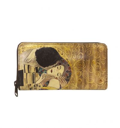 Ručne maľovaná peňaženka 8606 inšpirovaná motívom Gustav Klimt