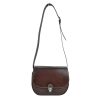 Rustikálna kožená kabelka, ručne tieňovaná, hnedá farba (1)