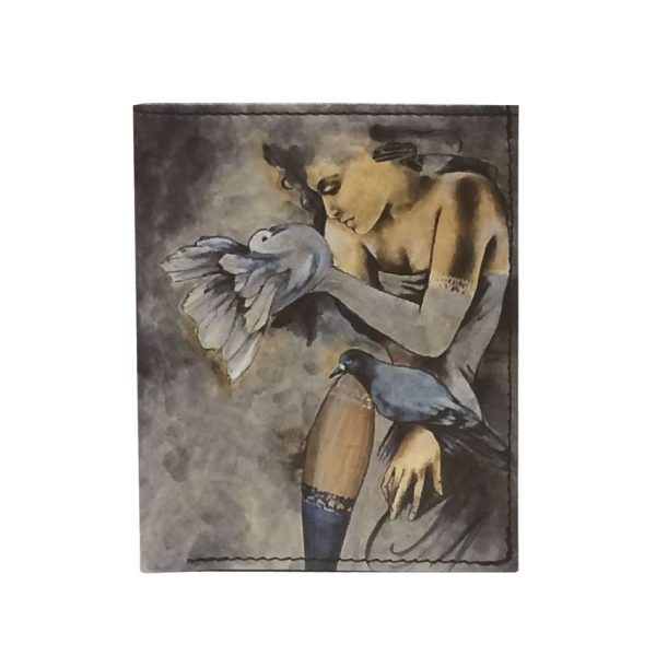 Ručne-maľovaná-peňaženka-8560-s-motívom-Dievča-s-holubmi1