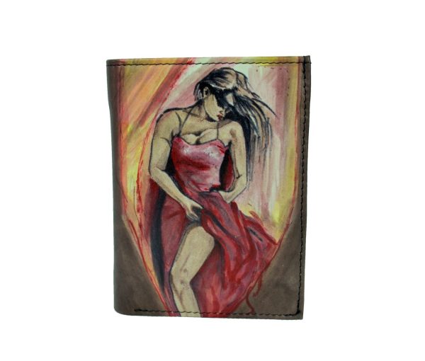 Ručne maľovaná peňaženka 8560 s motívom Tanečnice