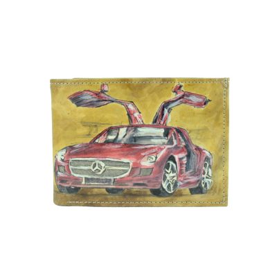 Ručne maľovaná peňaženka s motívom Mercedes (3)