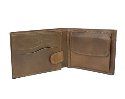Elegantná peňaženka z pravej kože č.8552 v hnedej farbe
