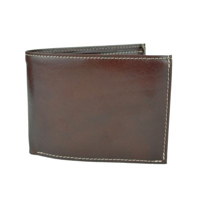 Elegantná peňaženka z pravej kože č.8552 v tmavo hnedej farbe (3)