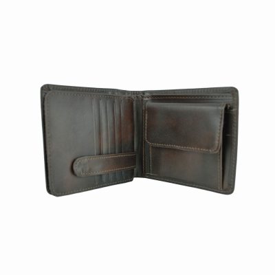 Peňaženka z prírodnej kože č.7992 v tmavo hnedej farbe (3)