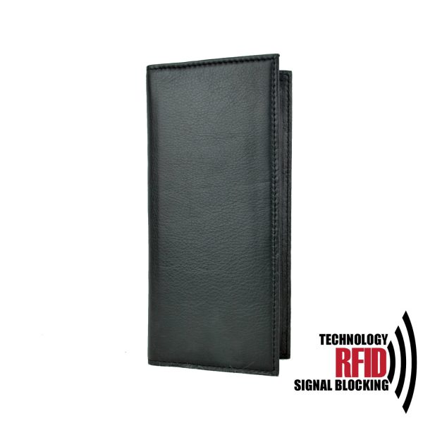 Kožená RFID peňaženka vybavená blokáciou RFID / NFC, čierna farba č.8653 - Image 2