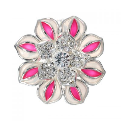 Romantický ozdobný šperk na šatku v tvare ružového kvetu