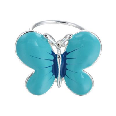 Elegantná ozdobná brošňa pre šatky v tvare modrého motýľaElegantná ozdobná brošňa pre šatky v tvare modrého motýľa