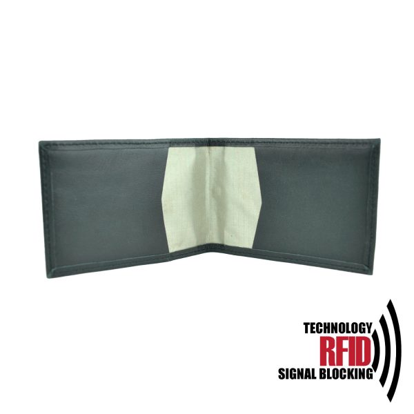 Kožené RFID púzdro vybavené blokáciou RFID NFC v čiernej farbe