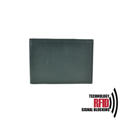 Kožené RFID púzdro vybavené blokáciou RFID NFC v čiernej farbe (2)