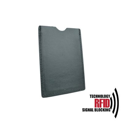 Ochranné kožené púzdro na debetné a kreditné karty, čierna farba (1)
