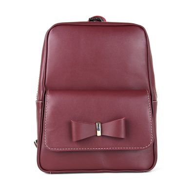 Exkluzívny kožený ruksak z pravej hovädzej kože č.8666 v bordovej farbe