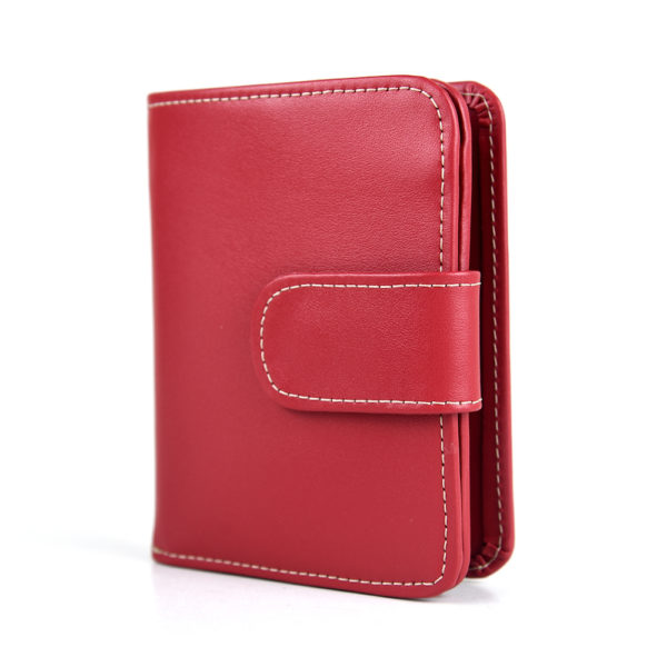 Kožená malá dámska peňaženka č.8504, červená farba