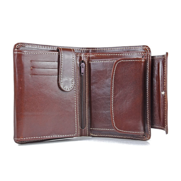 Luxusná kožená peňaženka č.8511 v hnedej farbe
