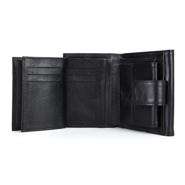 Kožená unisex peňaženka č.8287 v čiernej farbe - Image 2