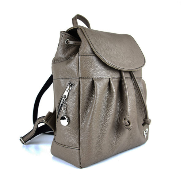 Luxusný kožený ruksak z pravej hovädzej kože č.8665 v khaki farbe - Image 3