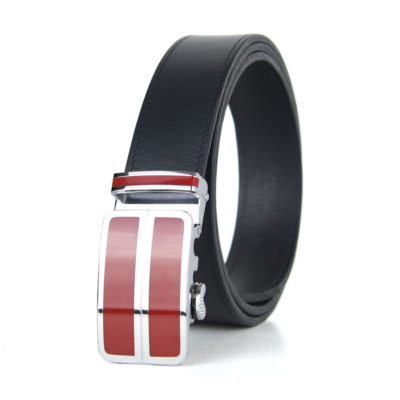 Kožený opasok s automatickou prackou RED DOUBLE