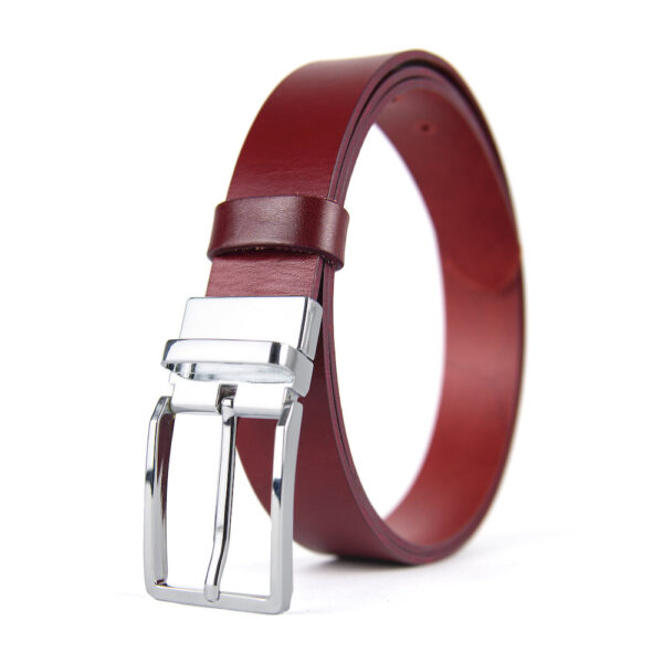 Kožený opasok MODERN SILVER, šírka 3.3cm, Ručná výroba na Slovensku - Image 5