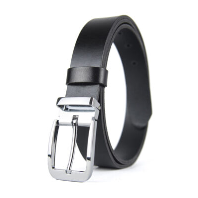Kožený opasok CLASSIC SILVER, šírka 3.3cm, Ručná výroba na Slovensku