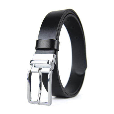 Kožený opasok MODERN SILVER, šírka 3.3cm, Ručná výroba na Slovensku