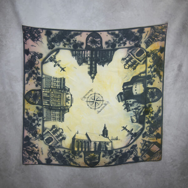 Hodvábna šatka SLOVENSKO MIX FARIEB_5, 90 x 90cm, Made in SLOVAKIA - Image 2