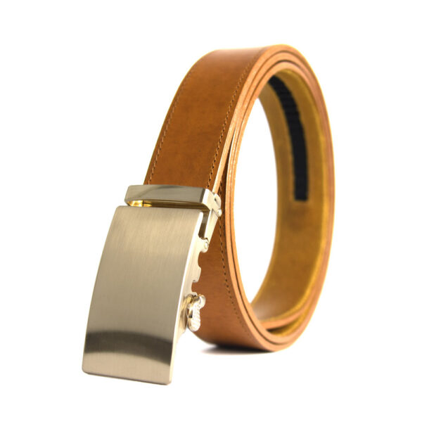 Opasok z pravej kože s automatickou prackou BRUSHED GOLD - Image 3