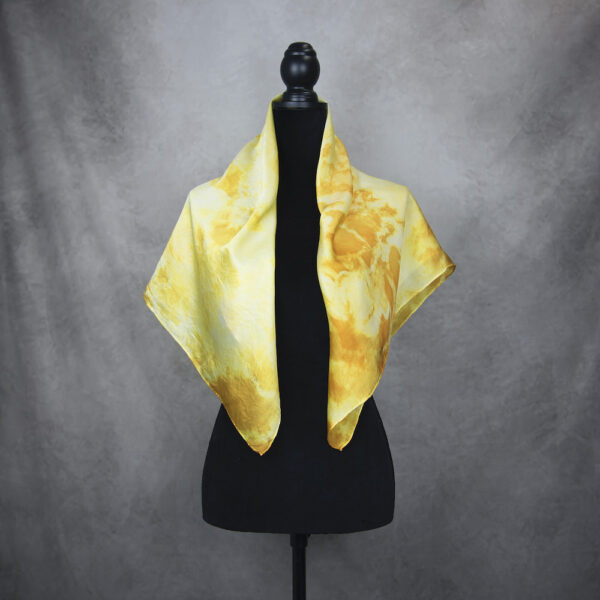 Hodvábna šatka LIMITED_073, Ručná výroba na Slovensku, 90 x 90cm - Image 3