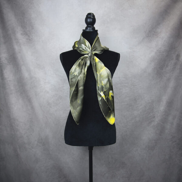 Hodvábna šatka LIMITED_117, Ručná výroba na Slovensku, 90 x 90cm - Image 4