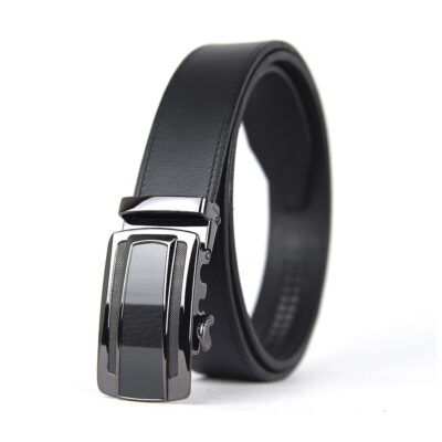 Kožený opasok s automatickou prackou BLACK CARBON