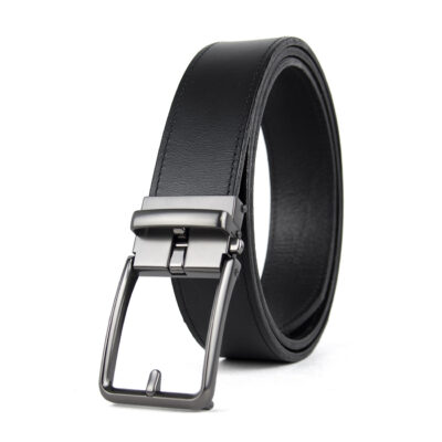 Opasok z pravej kože s automatickou prackou BLACK CLOSE