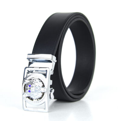 Opasok z pravej kože s automatickou prackou 3D SILVER WOLF