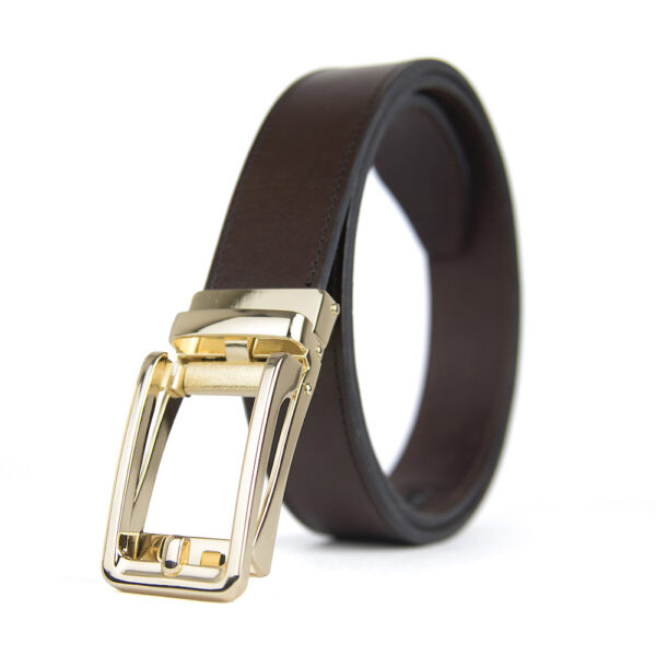 Opasok z pravej kože s automatickou prackou GOLD BELT - Image 2
