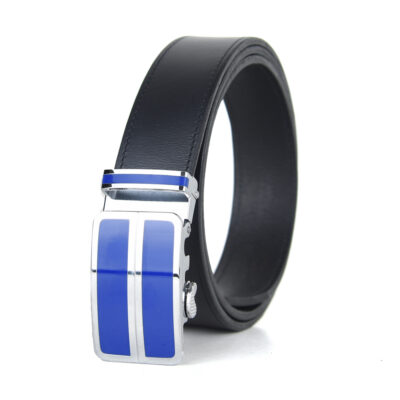 Opasok z pravej kože s automatickou prackou BLUE DOUBLE