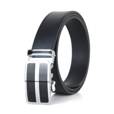 Opasok z pravej kože s automatickou prackou BLACK DOUBLE