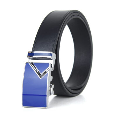 Opasok z pravej kože s automatickou prackou BLUE TOP