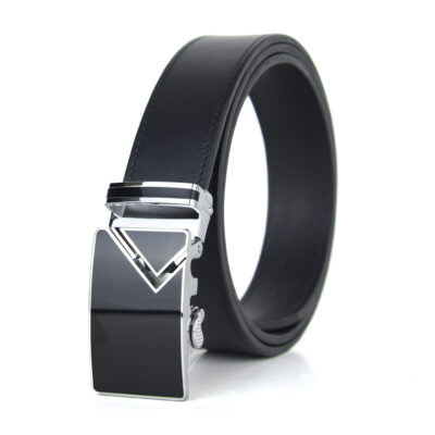 Opasok z pravej kože s automatickou prackou BLACK TOP