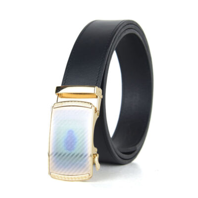 Opasok z pravej kože s automatickou prackou COLOR ZIGZAG