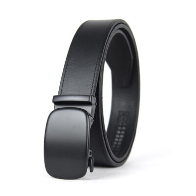Opasok z pravej kože s automatickou prackou BLACK STANDARD