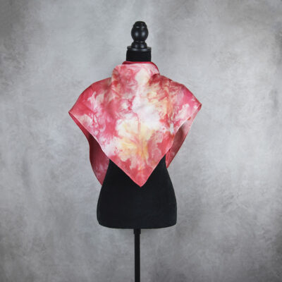 Hodvábna šatka LIMITED_257, Ručná výroba na Slovensku, 90 x 90cm