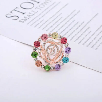 Ozdobný farebný trojprstenec na šatku a šál