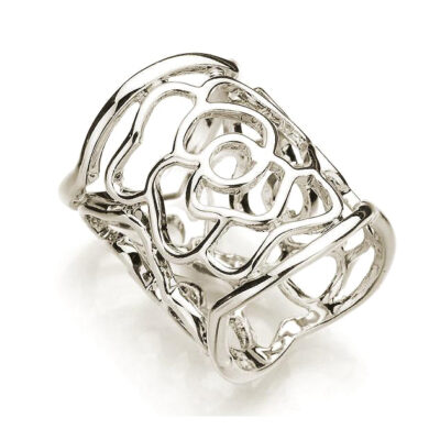 Rúrková ozdoba na šatku a šál v striebornej farbe