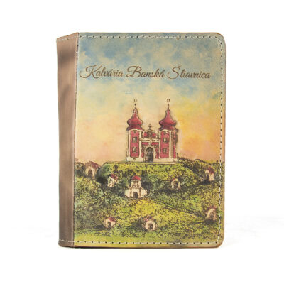 Ručne vyklepávaný, tvarovaný a reliéfny kožený zápisník - Kalvária, Bánska Štiavnica