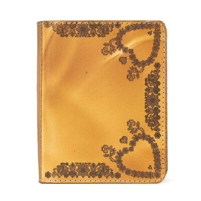 Handmade kožený zápisník – gravírovaný motív Folk