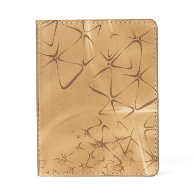 Handmade kožený zápisník – gravírovaný motív Abstrakt