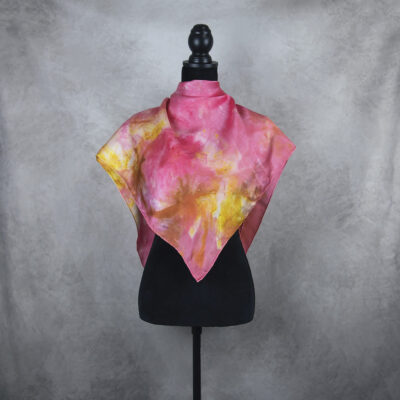 Hodvábna šatka LIMITED_295, Ručná výroba na Slovensku, 90 x 90cm